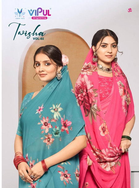 Twisha Vol 2 By Vipul Georgette Printed Daily Wear Saree Suppliers In India